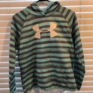 Under Armour Hoodie - Blue and grey stripes